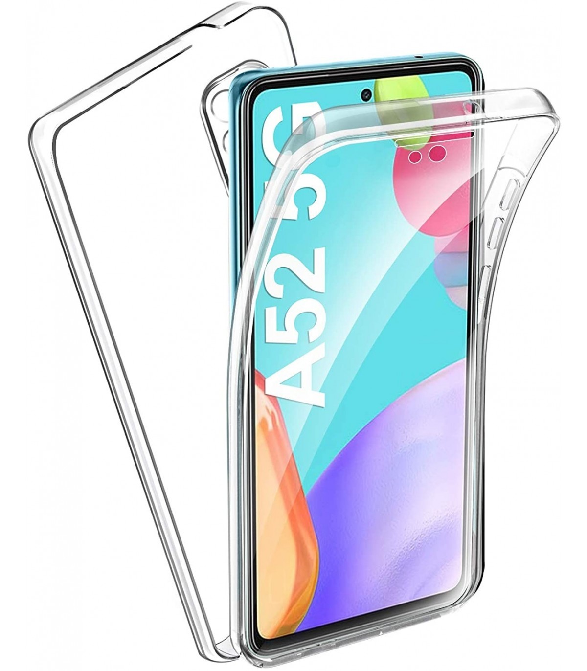 Funda Doble Samsung Galaxy A52 5G Silicona Transparente Delantera Y Trasera