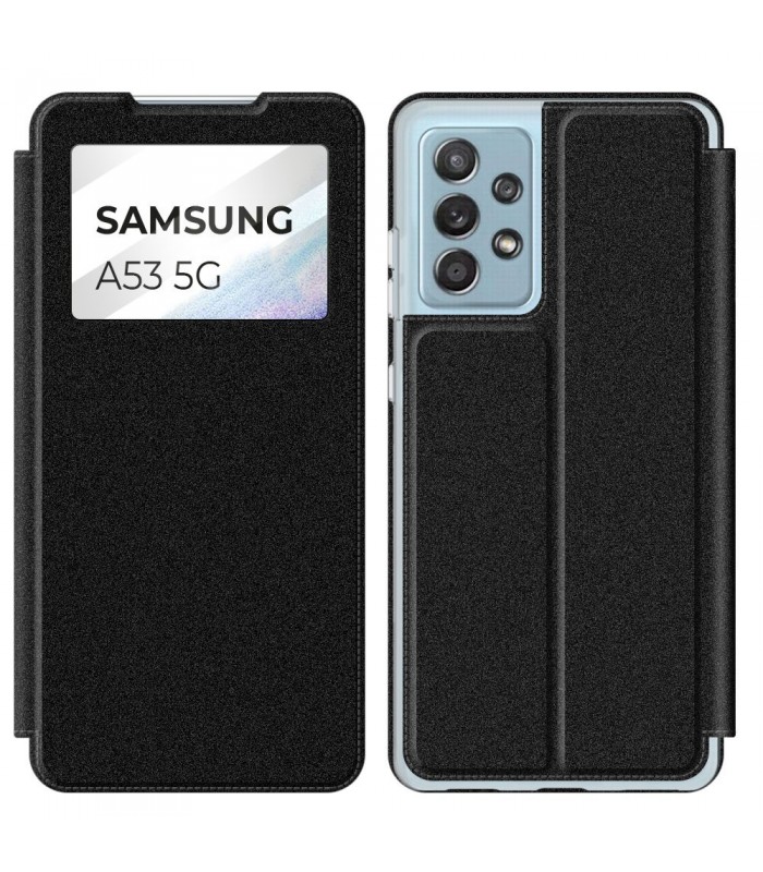 Funda Libro [Samsung Galaxy A53 5G] Negro con Silicona TPU Resistente para Smartphone