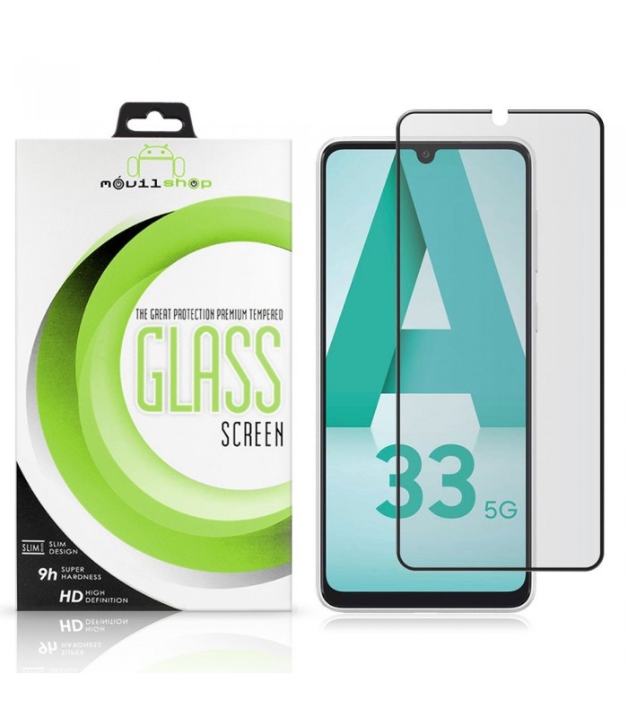 Cristal templado Samsung Galaxy A33 5G Premium Protector de Pantalla Curvo Negro