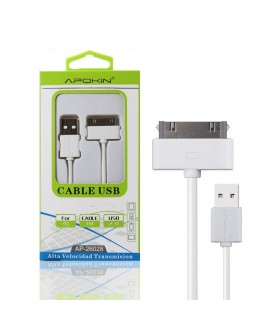 Cable de Datos y Carga APOKIN USB 2.0 - iPhone 4G 1m