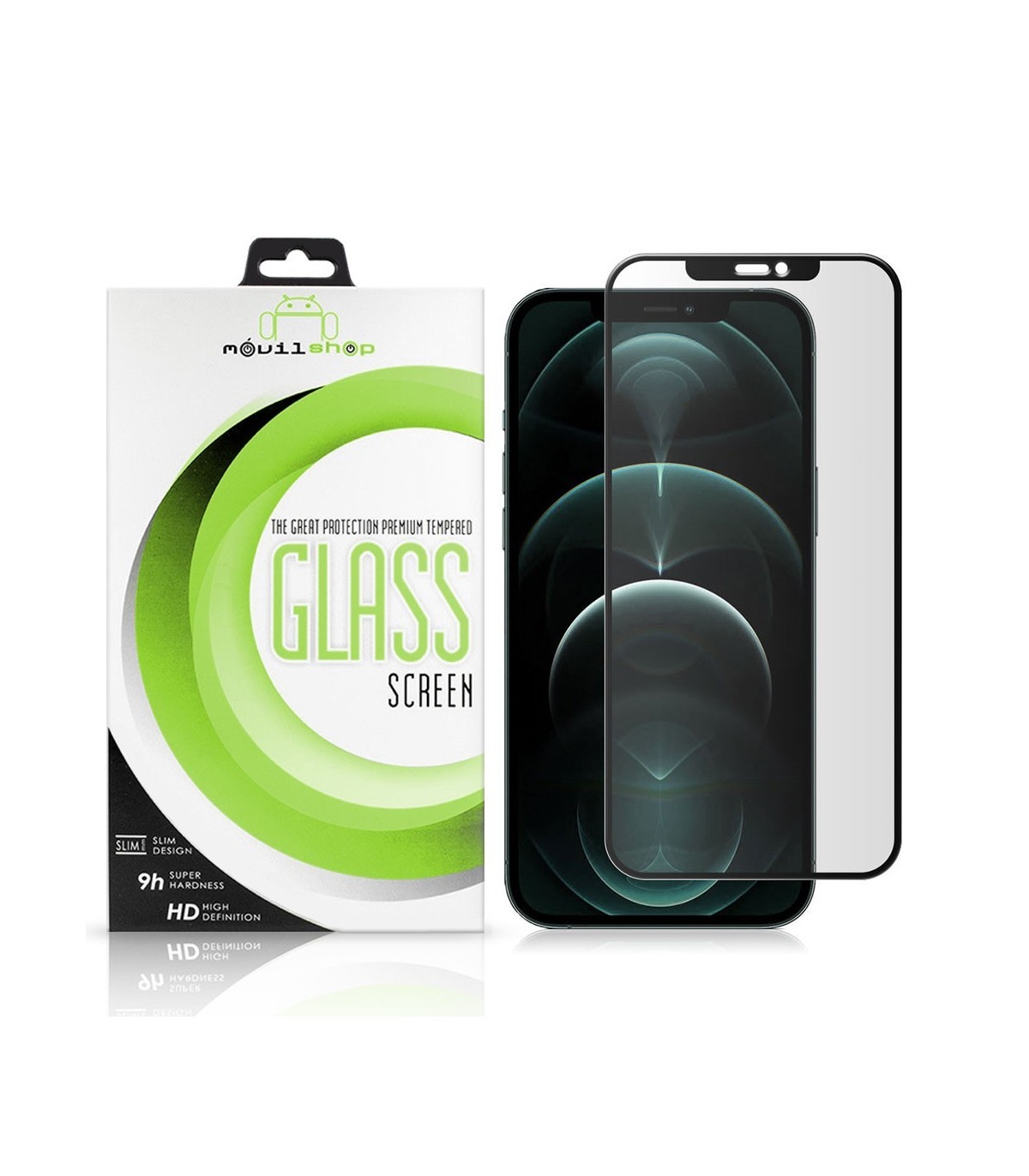 Cristal templado Full Glue 9H Apple iPhone 12 Mini (completo)