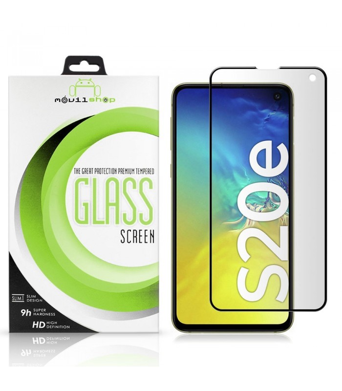 Protector de pantalla completo para Samsung Galaxy S10E - Cristal templado Full Glue con borde Negro