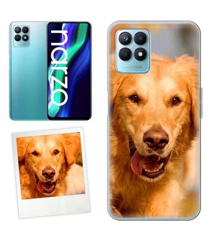 Personaliza tu Funda [Realme Narzo 50] de Silicona Flexible Transparente Carcasa Case Cover de Gel TPU para Smartphone