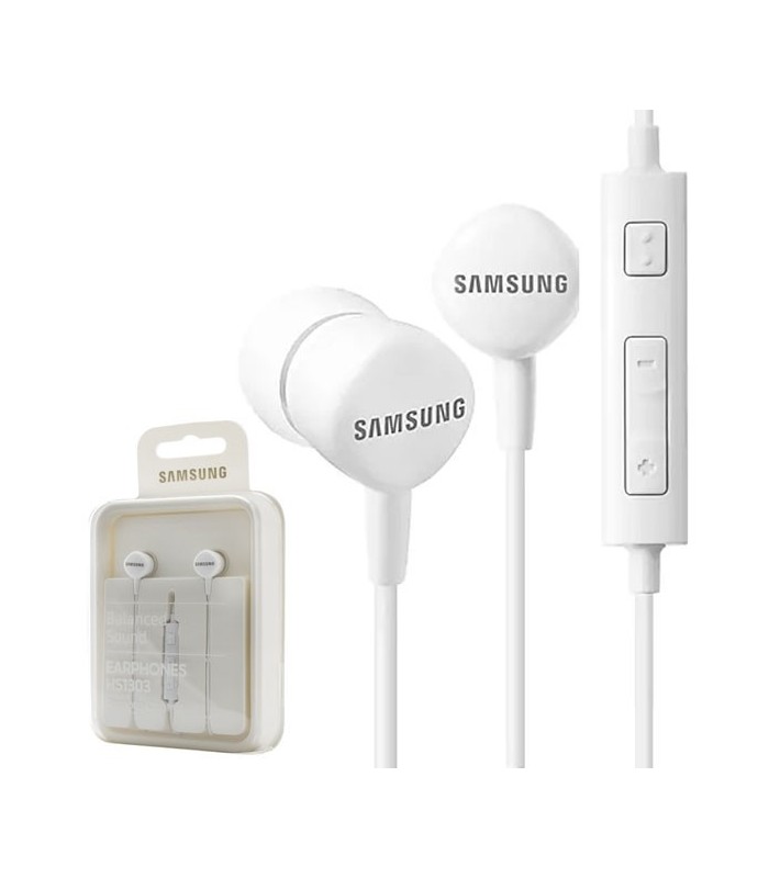 Auriculares con Microfono y Pulsador Samsung HS1303 Blanco