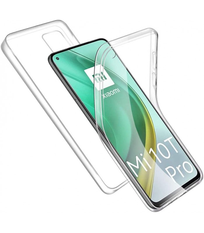 Funda Doble Xiaomi Mi 10T Pro Silicona Transparente Delantera y Trasera