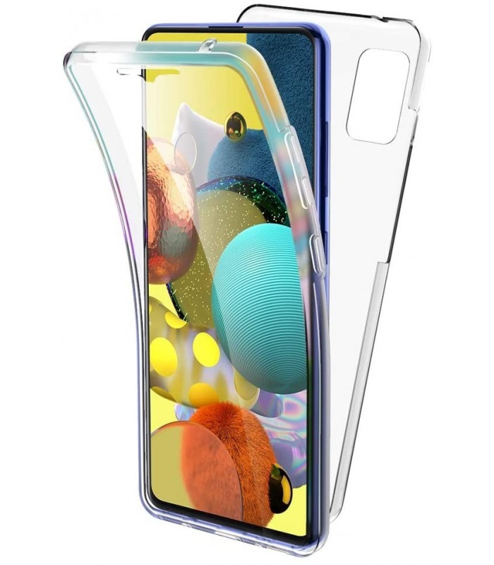 Funda 360 [Samsung Galaxy A51 5G] PC + TPU Carcasa Doble Cara 360 de Silicona Delantera + Trasera Rigido Reforzada Transparente