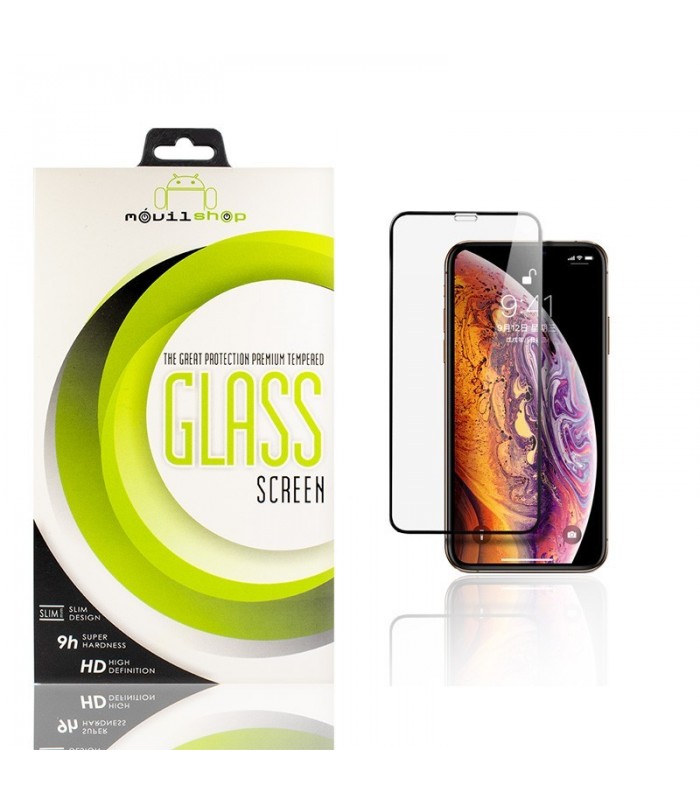 Cristal templado Full Glue 11D Premium iPhone 11(XR) Protector de Pantalla Curvo Negro