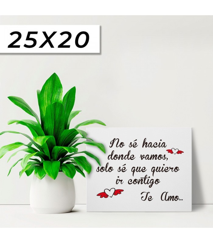 Lienzo  San Valentín Te amo |   25 x 20 x 1.5 cm |Fotolienzo Original con imagen