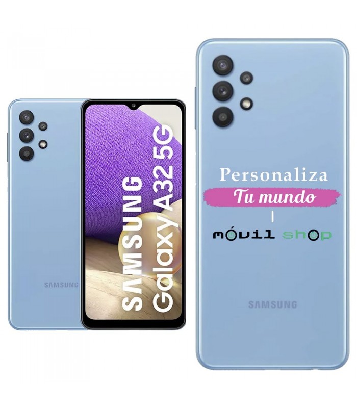Personaliza tu Funda [Samsung Galaxy A32 5G] de Silicona Flexible Transparente Carcasa Case Cover de Gel TPU para Smartphone