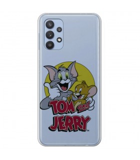 Funda para [Samsung Galaxy A32 5G] Tom y Jerry Oficial [T&J Presentando] Warner Bros de Silicona Flexible Transparente Carcasa.