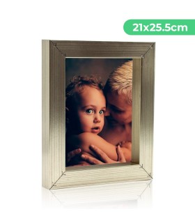 Portafotos Marco Personalizado de Aluminio - Pon tu Imagen, Foto y Texto para un Regalo Especial | Tamaño 21 x 25,50cm