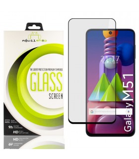 Cristal templado Full Glue 11D Premium Samsung Galaxy M51 Protector de Pantalla Curvo Negro