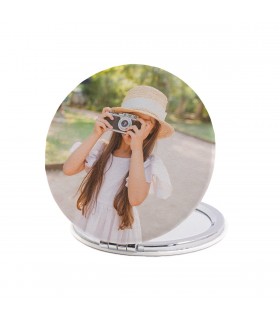 Espejo Personalizado con forma redonda|impresión a una cara| medida 6 cm|Espejo circular