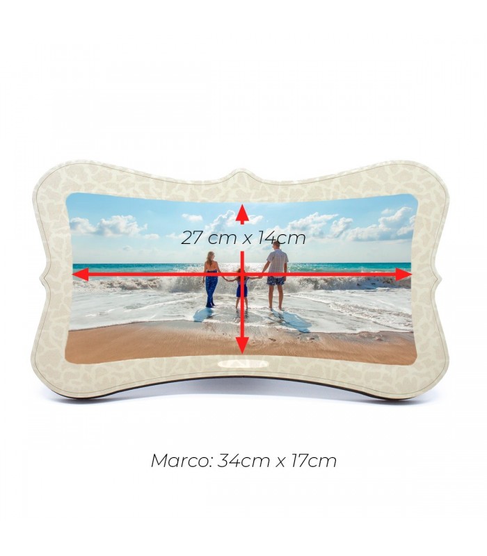 Marco portafotos rectangular |Area de impresion 27cmx14cm