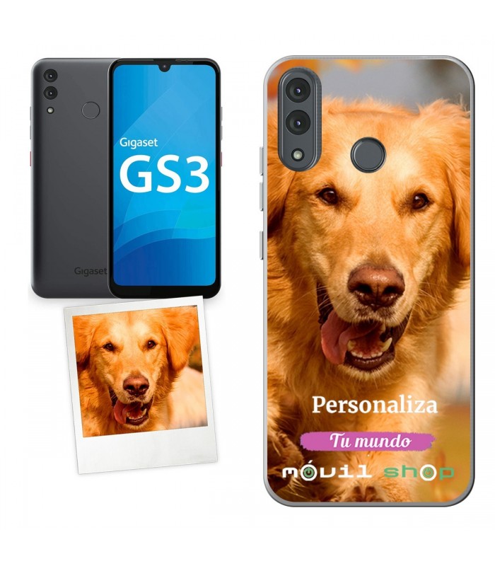 Personaliza tu Funda [Gigaset GS3] de Silicona Flexible Transparente Carcasa Case Cover de Gel TPU para Smartphone