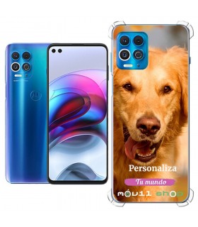 Funda Personalizada [Motorola Edge S] Esquina Reforzada Silicona 1.5mm de grosor Flexible Transparente de Gel TPU