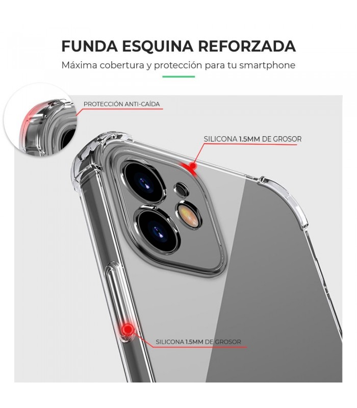 Funda Esquina Reforzada Compatible iPhone XR Transparente