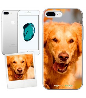 Personaliza tu Funda iPhone 7 Plus de Silicona Flexible Transparente Carcasa Case Cover de Gel TPU para Smartphone