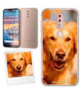 Personaliza tu Funda Nokia 4.2 de Silicona Flexible Transparente Carcasa Case Cover de Gel TPU para Smartphone