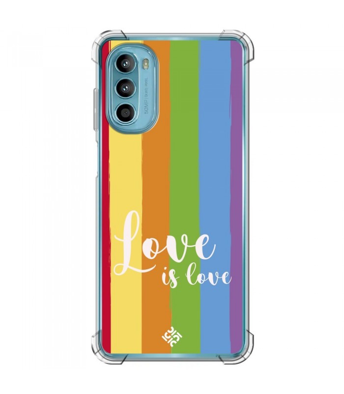 Compra Funda Dibujos [ Moto G52 ] Love is Love - Arcoiris Esquina Reforzado