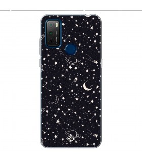 TCL 30 SE / 30E / 306 Funda Gel Tpu Silicona dibujo Abstracto