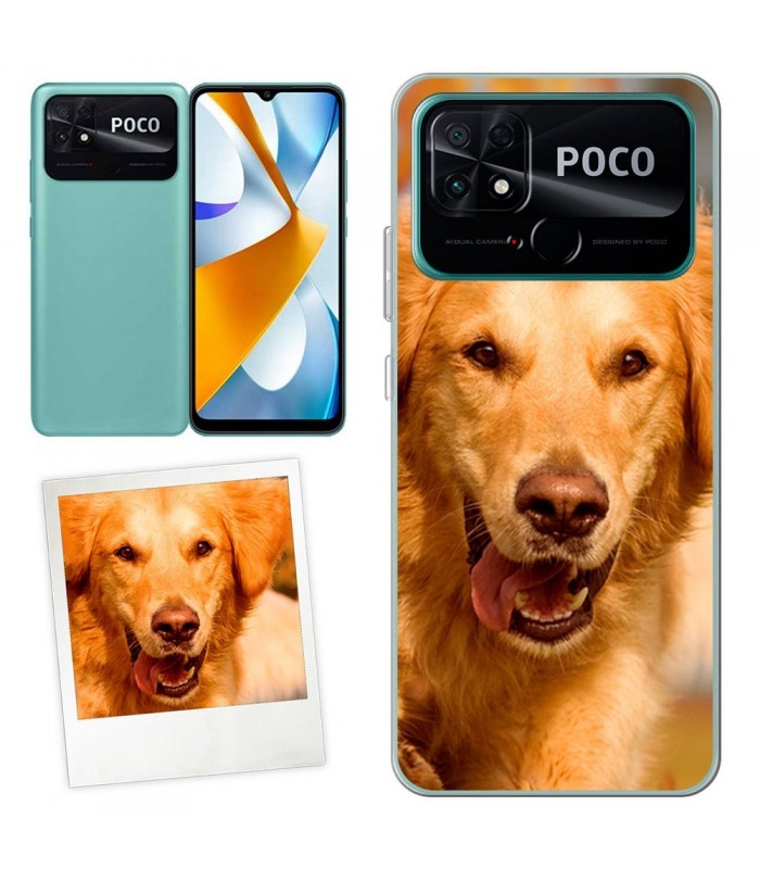 Personaliza tu Funda [POCO C40] de Silicona Flexible Transparente Carcasa Case Cover de Gel TPU para Smartphone