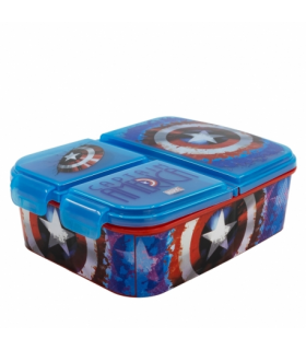 Fiambrera Decorada Porta merienda Sandwicheras con 3 Compartimentos para niños Spiderman lonchera Infantil 