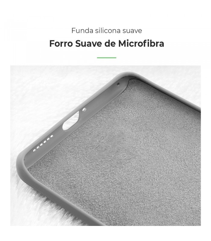 Funda Silicona micro fibra para Apple iPhone 7 Plus / 8 Plus Negro