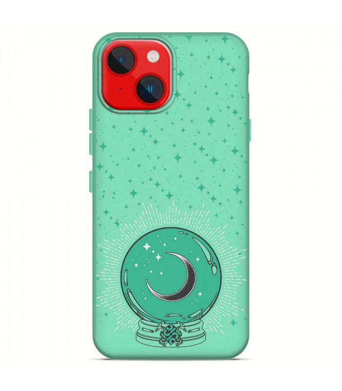 Funda Silicona Suave  [ iPhone 14 Plus ] Verde [ Bola del futuro ] Carcasa Liquida Case Cover.