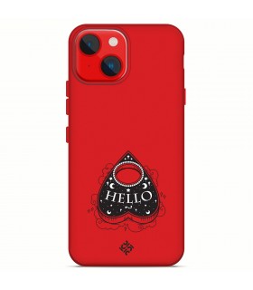 Funda Silicona Suave  [ iPhone 14 Plus ] Rojo [ Hello -Ouija ] Carcasa Liquida Case Cover.