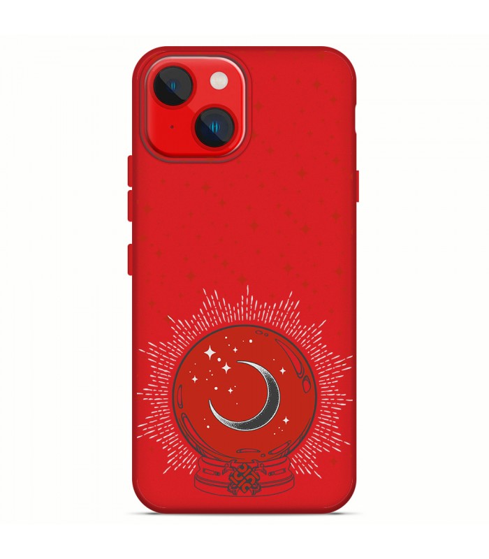 Funda Silicona Suave  [ iPhone 14 Plus ] Rojo [ Bola del futuro ] Carcasa Liquida Case Cover.
