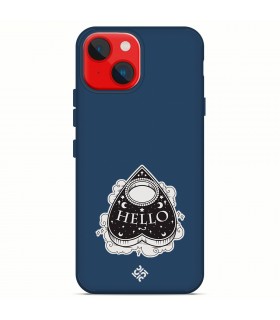 Funda Silicona Suave  [ iPhone 14 Plus ] Azul [ Hello -Ouija ] Carcasa Liquida Case Cover.