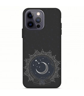 Funda Silicona Suave  [ iPhone 14 Pro Max ] Negro [ Bola del futuro ] Carcasa Liquida Case Cover.