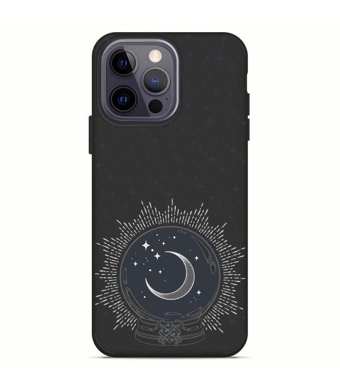 Funda Silicona Suave  [ iPhone 14 Pro Max ] Negro [ Bola del futuro ] Carcasa Liquida Case Cover.