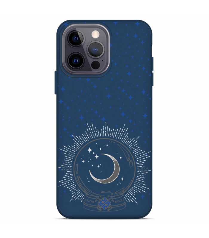 Funda Silicona Suave  [ iPhone 14 Pro Max ] Azul [ Bola del futuro ] Carcasa Liquida Case Cover.