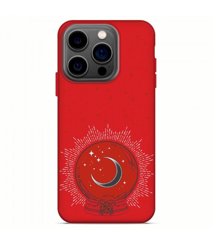 Funda Silicona Suave  [ iPhone 14 Pro ] Rojo [ Bola del futuro ] Carcasa Liquida Case Cover.