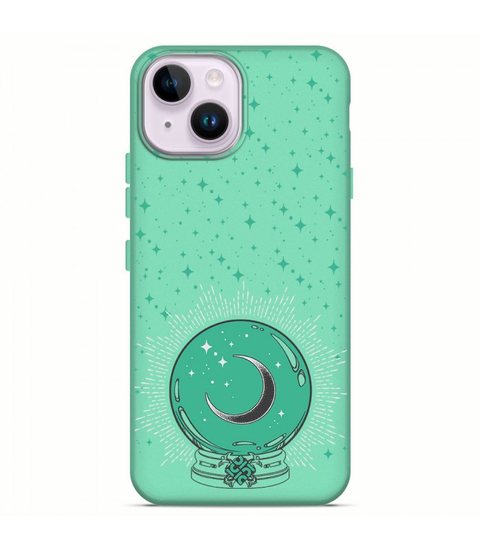 Funda Silicona Suave  [ iPhone 14 ] Verde [ Bola del futuro ] Carcasa Liquida Case Cover.