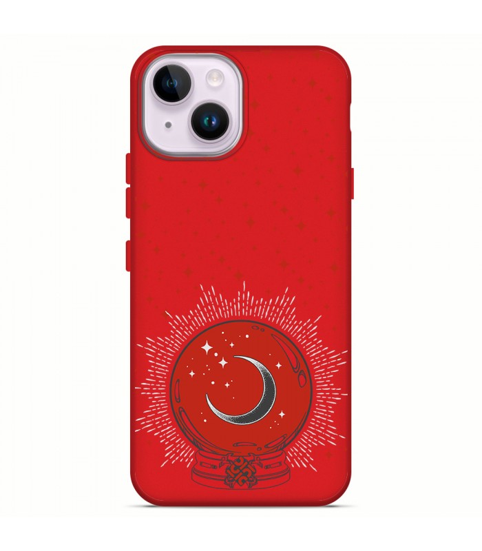 Funda Silicona Suave  [ iPhone 14 ] Rojo [ Bola del futuro ] Carcasa Liquida Case Cover.