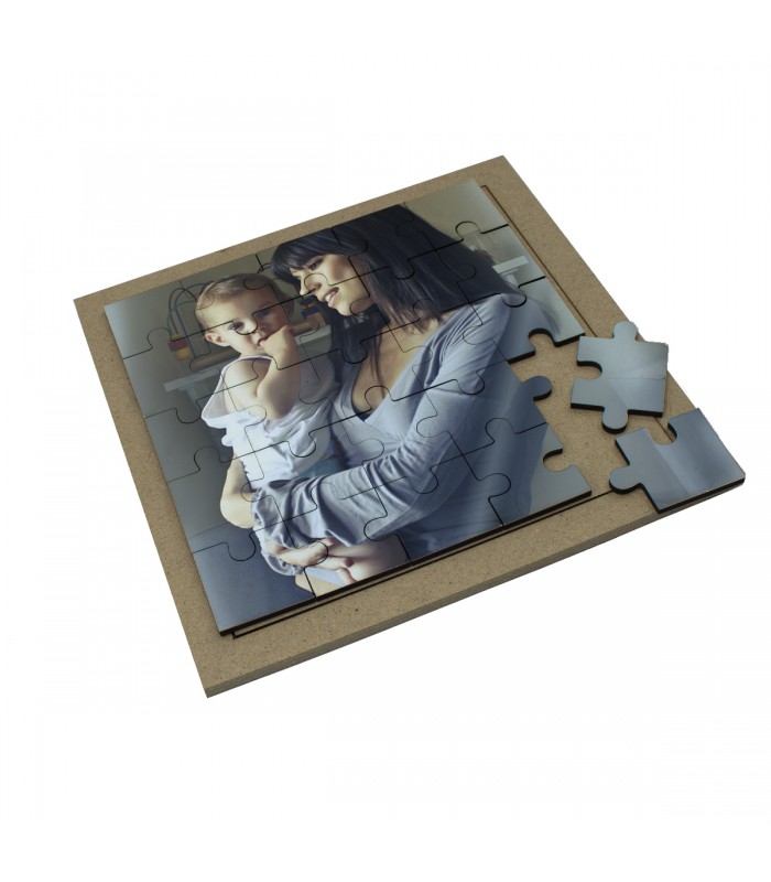 Puzzle personalizable 25 piezas cuadrado con soporte  - Regalo original, personalizable y único