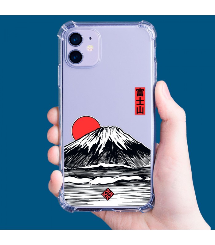 Funda Antigolpe [ POCO M5 ] Dibujo Japones [ Monte Fuji ] Esquina Reforzada Silicona 1.5mm Transparente