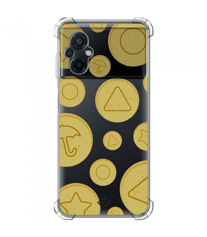 Funda Antigolpe [ POCO M5 ] Squid Game [Galletas Dalgona Candy] Esquina Reforzada Silicona 1.5mm Transparente