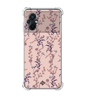 Funda Antigolpe [ POCO M5 ] Dibujo Botánico [ Motivos botánico de varios tipos de flores ] Esquina Reforzada Silicona