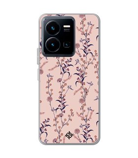 Funda para [ Vivo Y35 ] Dibujo Botánico [ Motivos botánico de varios tipos de flores ] de Silicona Flexible