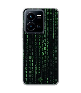 Funda para [ Vivo Y35 ] Cine Fantástico [ Números Binarios Matrix ] de Silicona Flexible para Smartphone