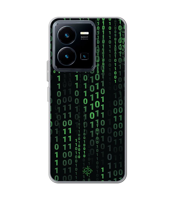 Funda para [ Vivo Y35 ] Cine Fantástico [ Números Binarios Matrix ] de Silicona Flexible para Smartphone