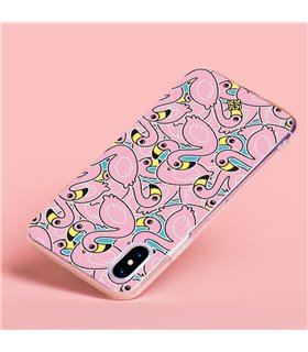 Funda para [ Vivo Y35 ] Dibujo Cute [ Pegatinas Flamenco ] de Silicona Flexible para Smartphone