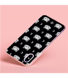 Funda para [ Vivo Y35 ] Dibujo Cute [ Gato Negro Lunar ] de Silicona Flexible para Smartphone