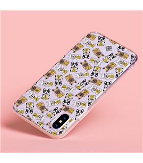 Funda para [ Vivo Y35 ] Dibujo Cute [ Perro Bulldog de la Suerte ] de Silicona Flexible para Smartphone