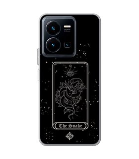 Funda para [ Vivo Y35 ] Dibujo Esotérico [ Carta del Tarot - The Snake ] de Silicona Flexible