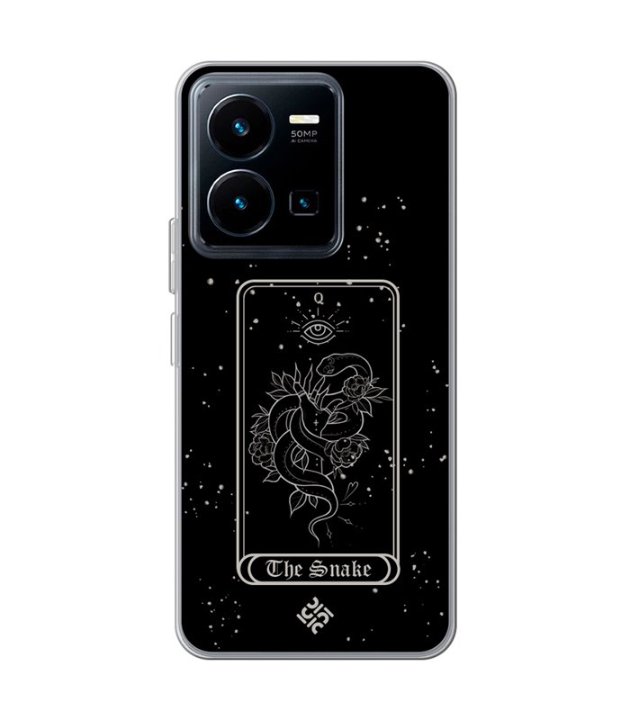 Funda para [ Vivo Y35 ] Dibujo Esotérico [ Carta del Tarot - The Snake ] de Silicona Flexible